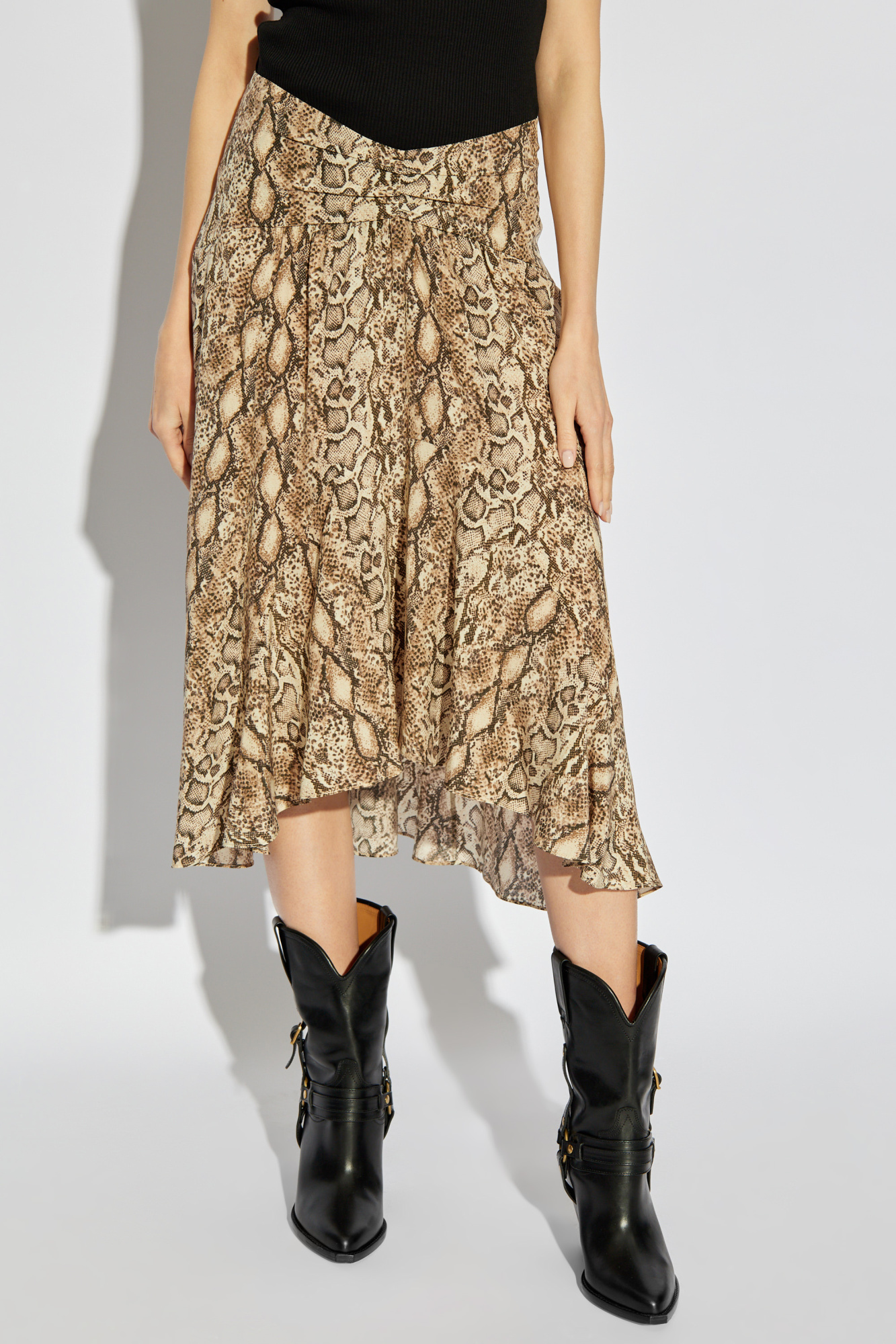 ワンピース ISABEL MARANT Women Mid Skirts RO0279FAA4K22I 46872 01BK BLA 25PJU0146FB-C1G03E-67KI-A.jpg?